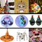 Glitter Pom Poms Assorted Colors – Craft Pom Poms for Kids Crafts & Classroom Projects (1/2" 80 Pack or 1" 40 Pack)